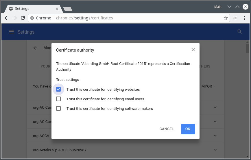 Alberding GmbH - Certificate